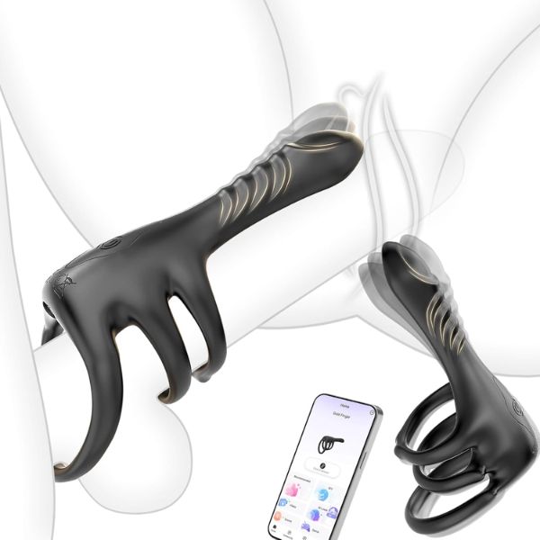 Vibrating Cock Ring with Realistic Finger