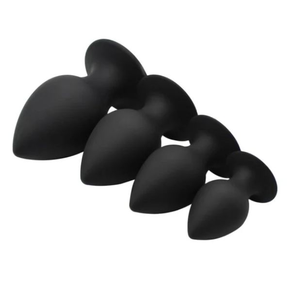 Sleek Black Silicone Anal Toy Plug