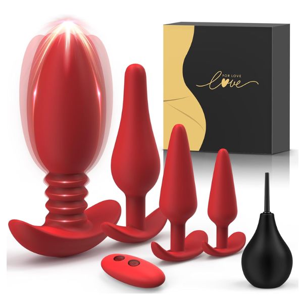 5PCS Vibrating Butt Plug Anal Vibrator