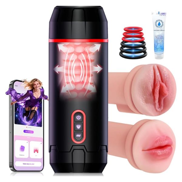 Dual Sleeves Realistic Pocket Pussy