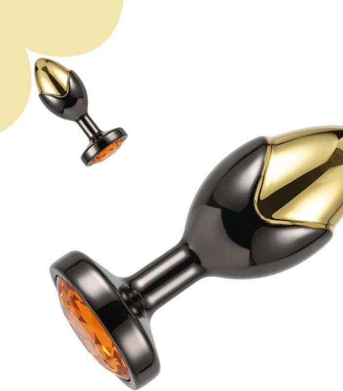 Large Jeweled Stainless Steel Butt