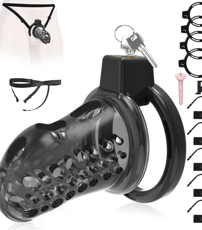 Male Chastity Cage with Elastic Belt