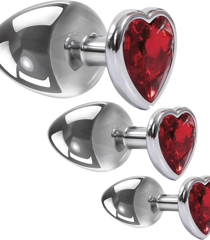 Three Hearts Gem Anal Plug Set