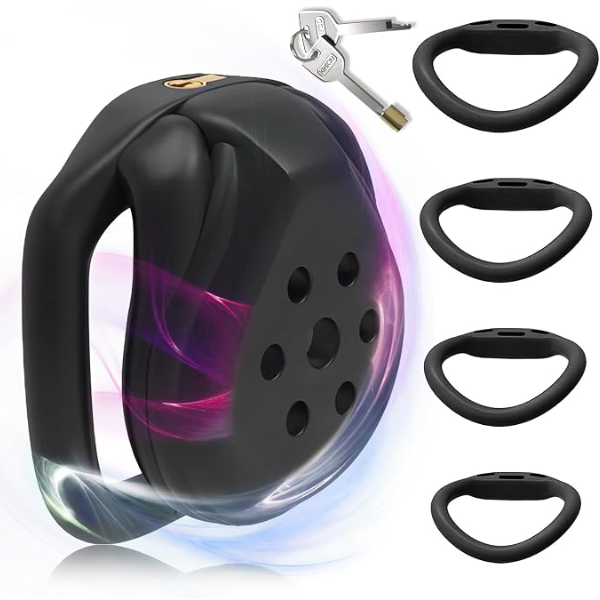 Flat Chastity Cage with Recessed Invisible Lock