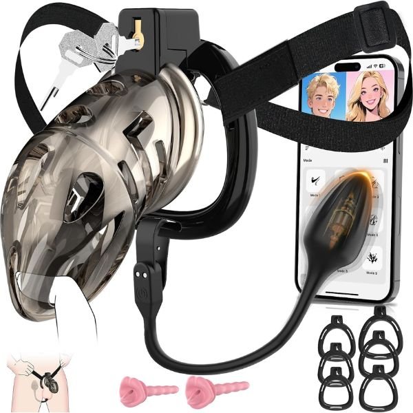 App-Controlled Male Chastity Cage